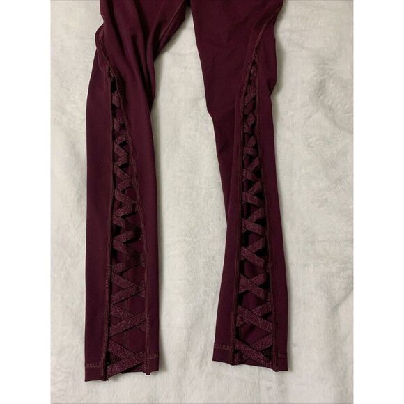 Victoria’s Secret Leggings Small Purple Sport Knockout Tight Full-Length Ribbon - Picture 4 of 7